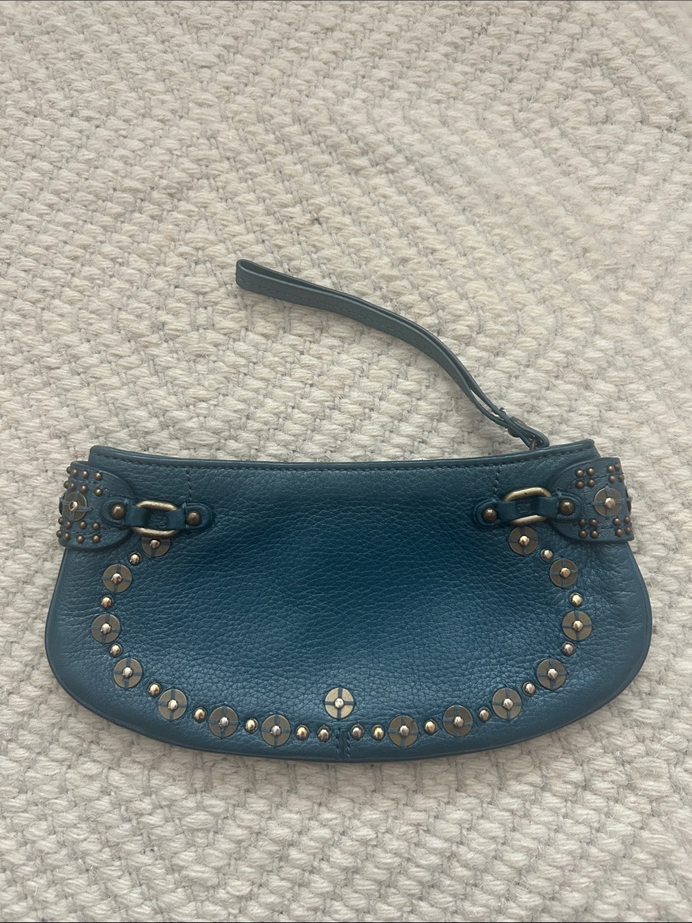 Cole Haan Leather Wristlet with Studs